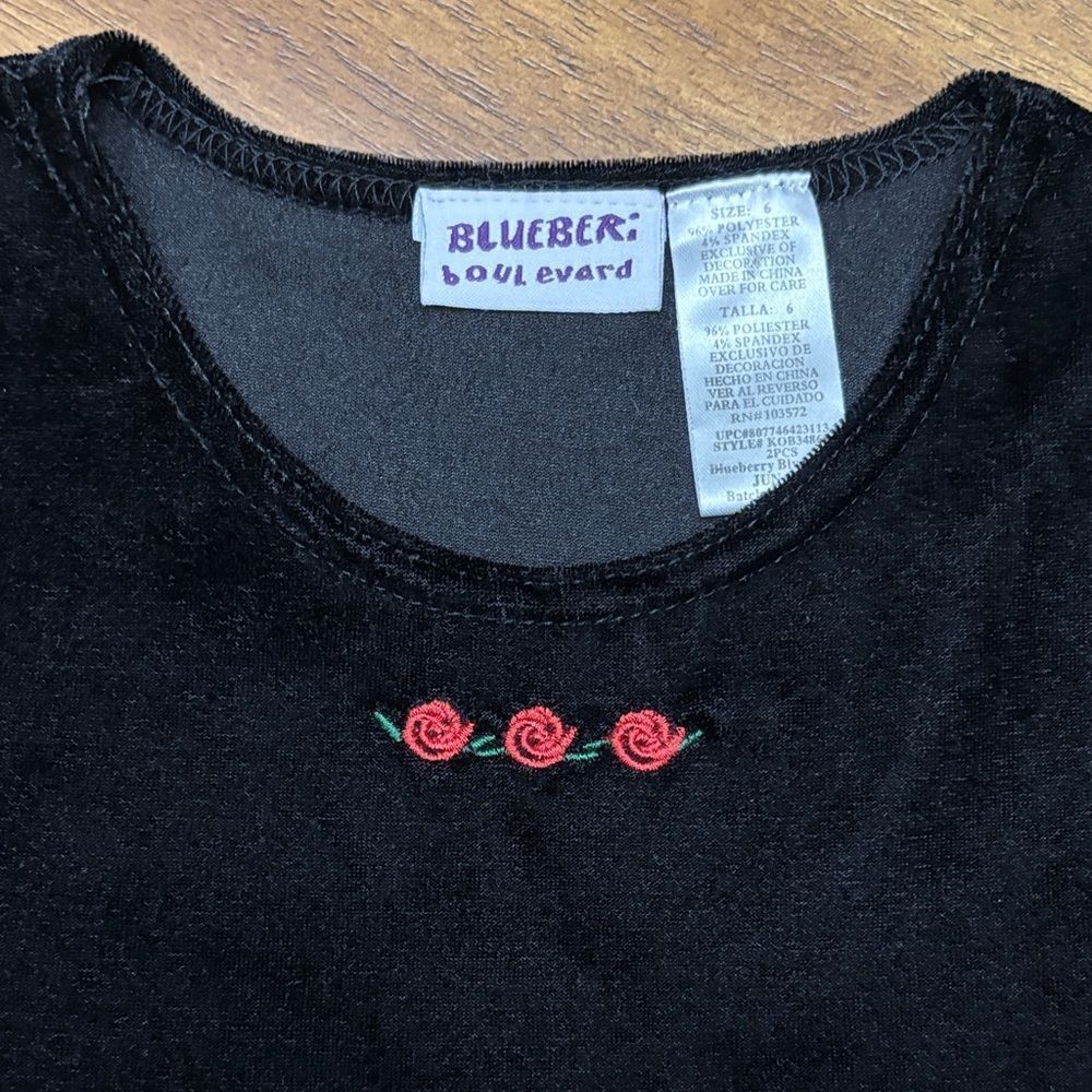Blueberi Boulevard Black Velvet Dress - Picture 2 of 5